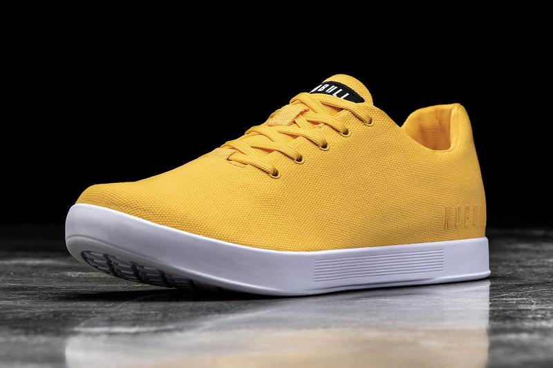 Yellow Nobull Canary Canvas Men\'s Trainers | CA N1403W